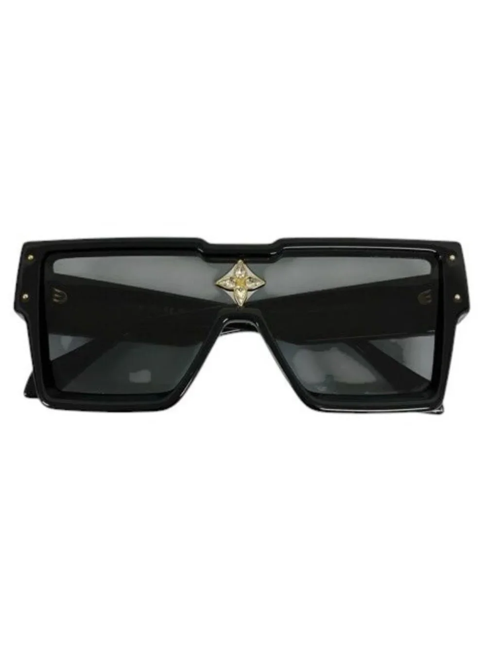 Louis Vuitton Sunglasses Eyewear Cyclone Monogram Flower Swarovski Black